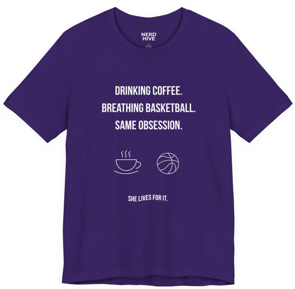 Drinking Coffee Breathing Basketball Nerd Fusion shirt